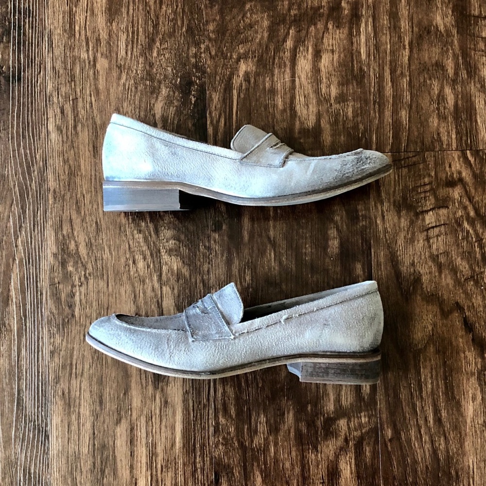 JEK: Suede penny-loafers